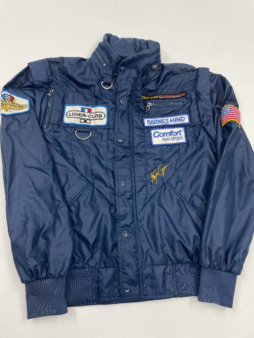 Kevin Cogan Indianapolis 500 Style Auto Racing Convertible Vest Vintage Jacket M
